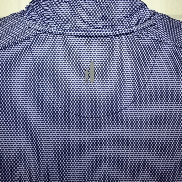 JOHNNIE-O Size L Mens Blue 1/4 Zip Cotton Blend Performance Sweater Pullover - Picture 7 of 11